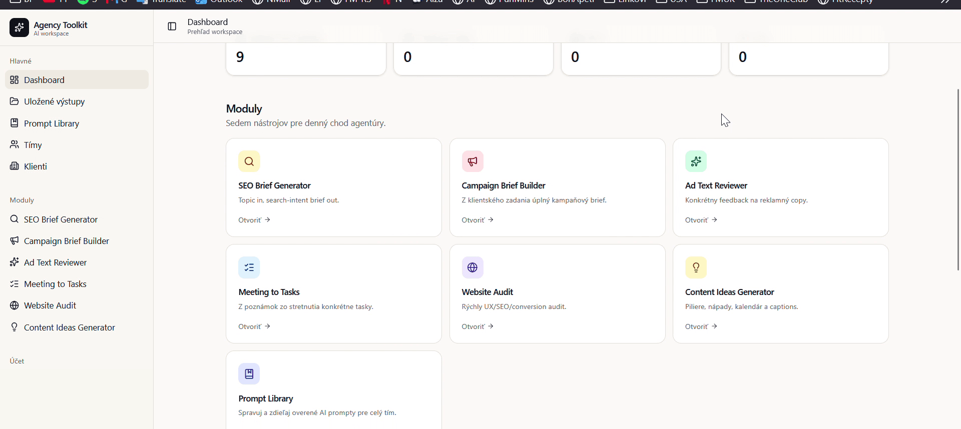 Agency AI Toolkit ukážka 2