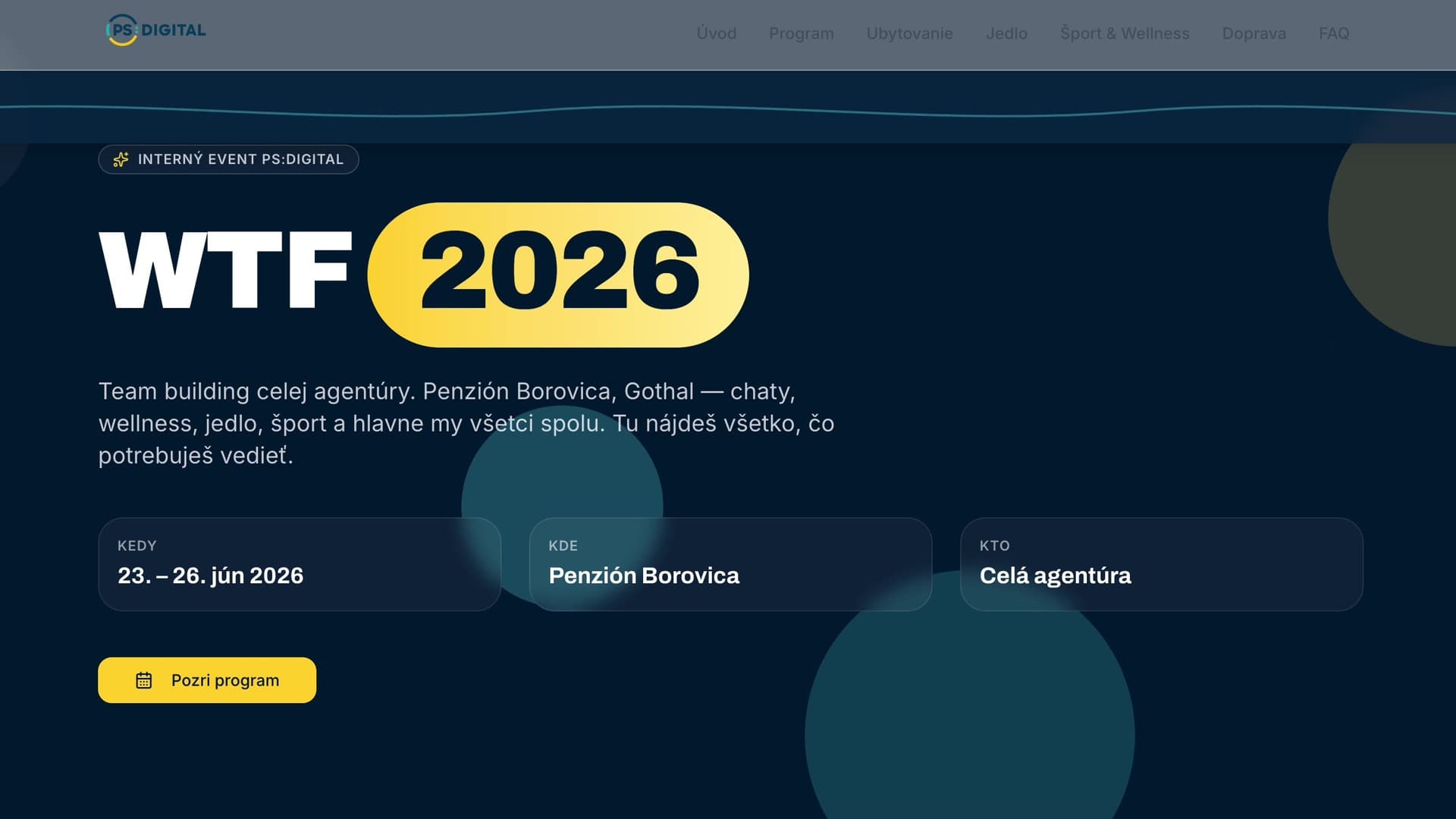PS:Digital Teambuilding Web screenshot