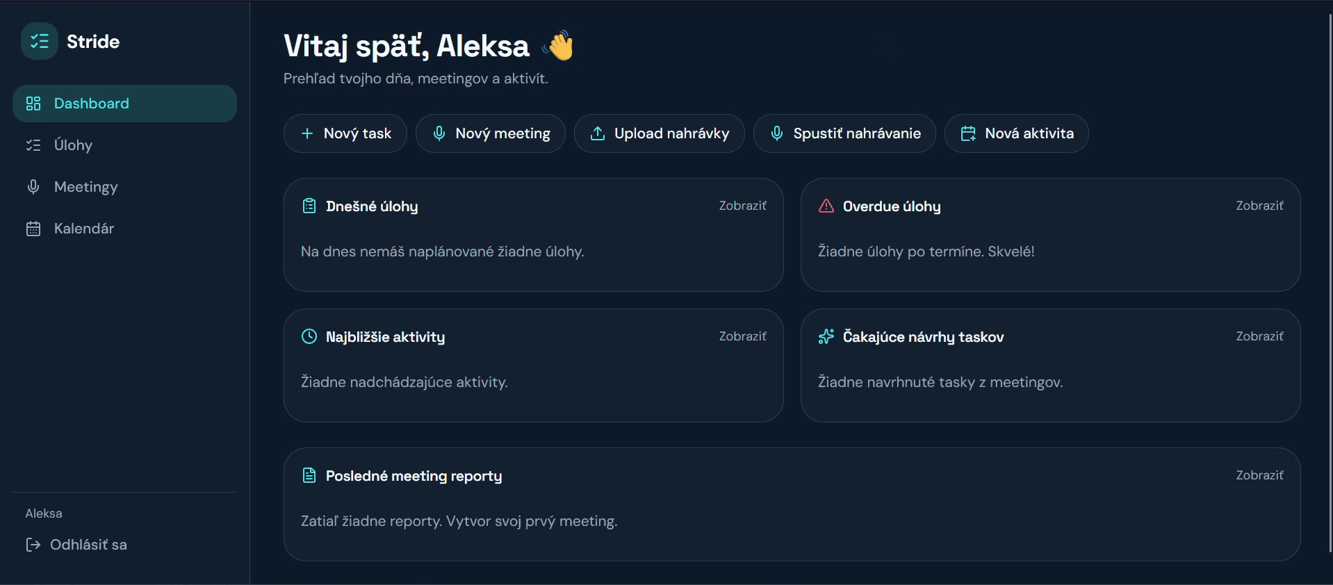 Task Tracker App / Stride screenshot